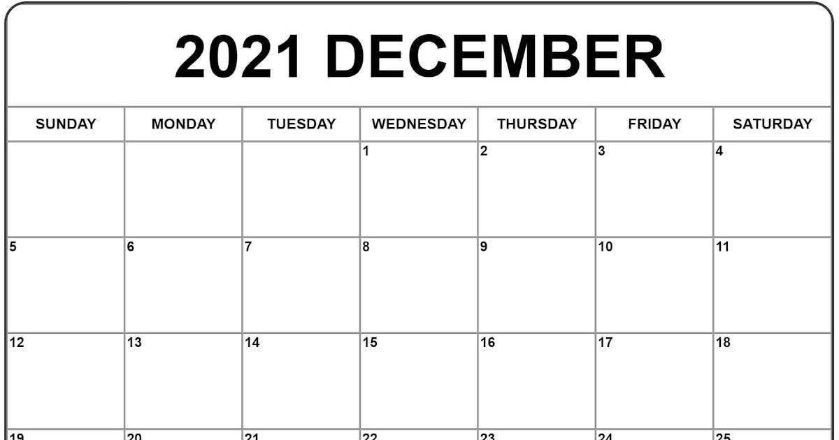 December 2021 Calendar Word | Lunar Calendar