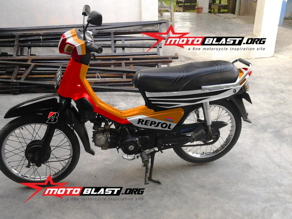 Modif Striping Honda Astrea Grand Repsol Edition Terbaru MOTOBLAST