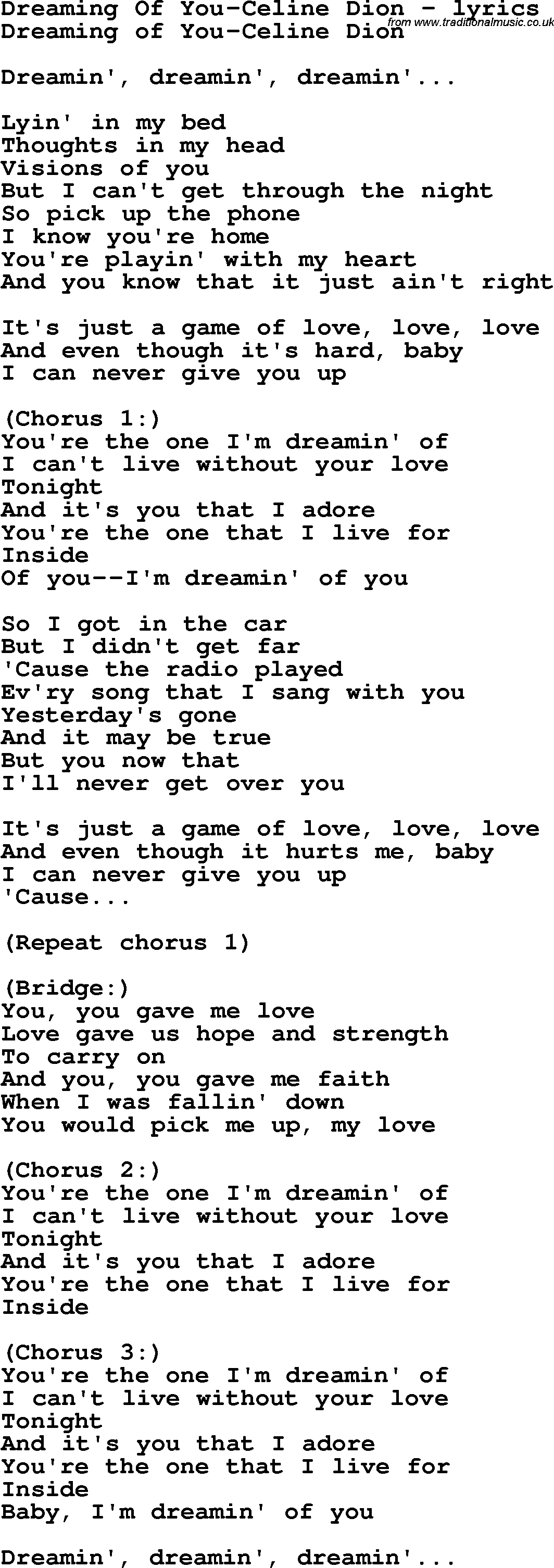 Celine Dion How Can I Live Without You Lyrics Celine Dion Songs Age