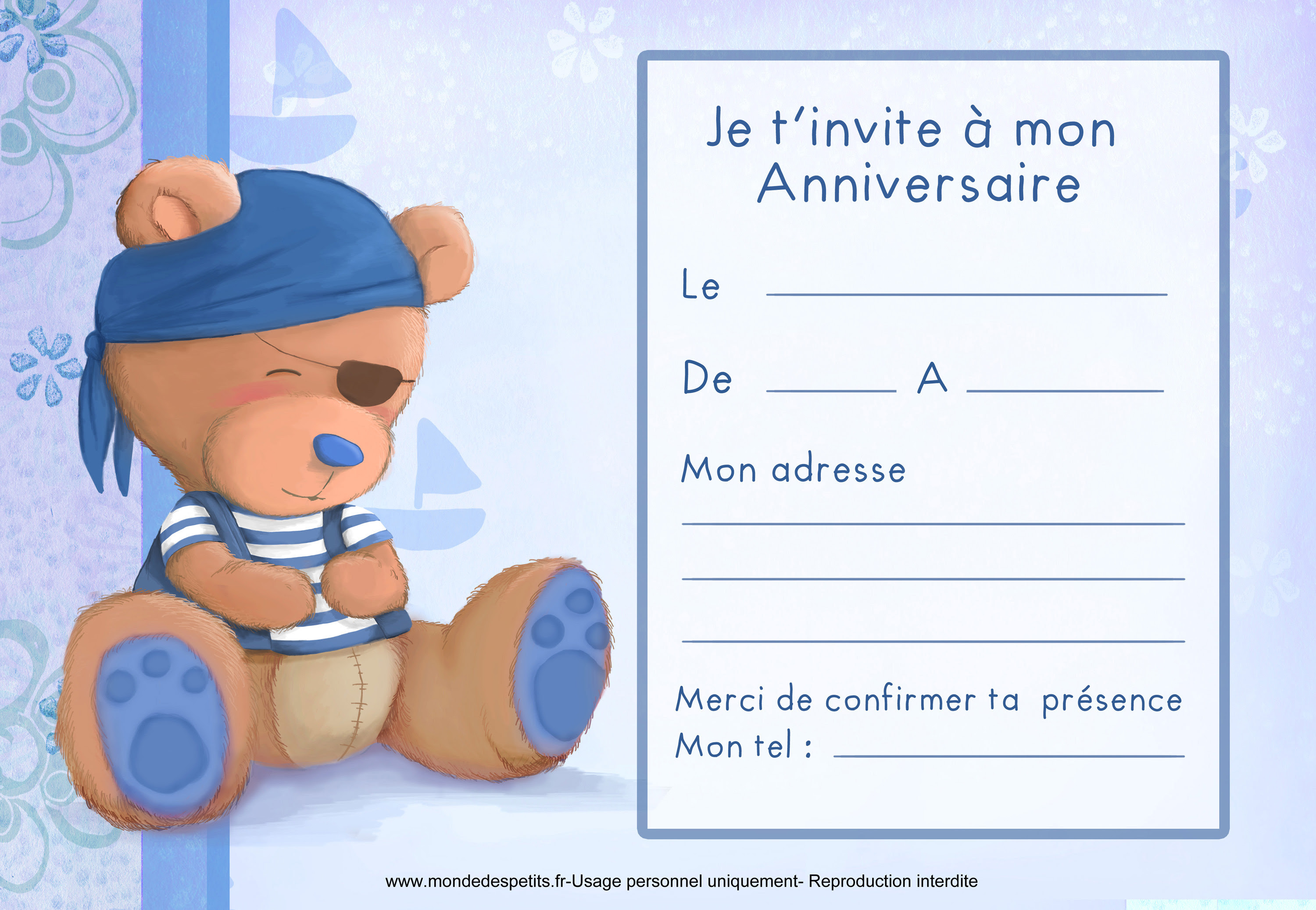 Carte Dinvitation Anniversaire Pour Un Garcon De 7 Ans Kathline