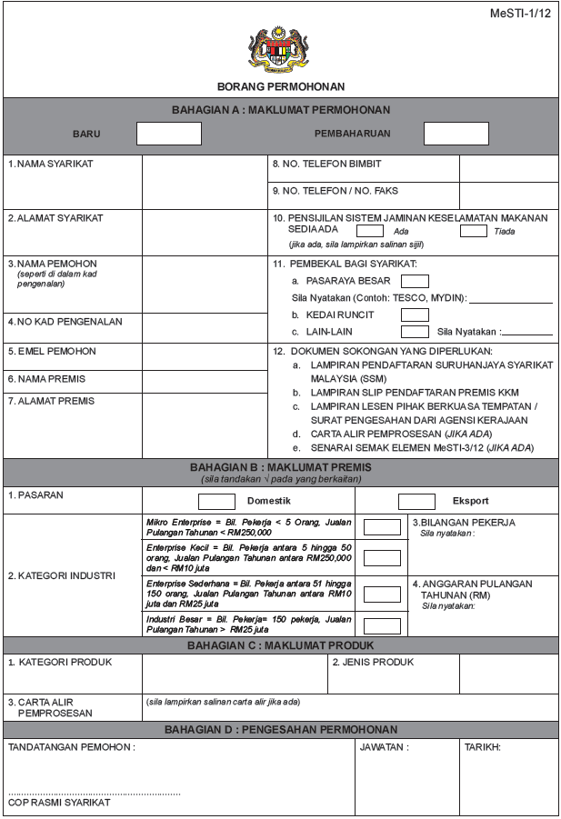 Surat Rasmi Permohonan Lesen Perniagaan - Rasmi F