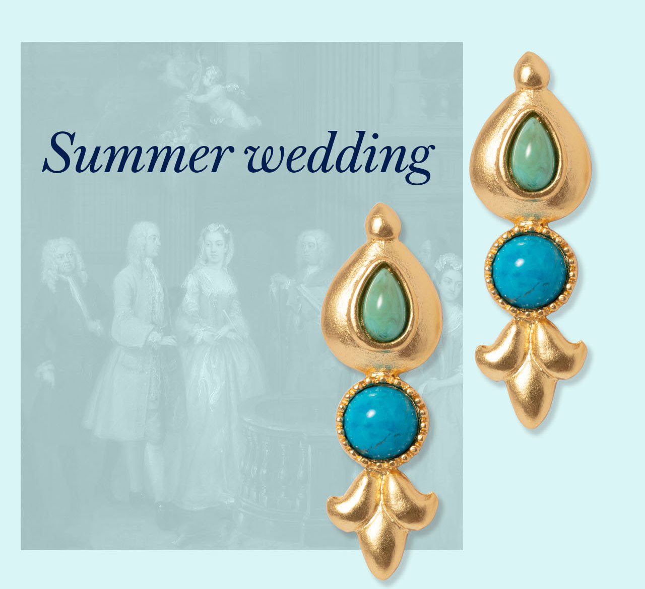 Summer wedding | Tibetan Turquoise Drop Earrings