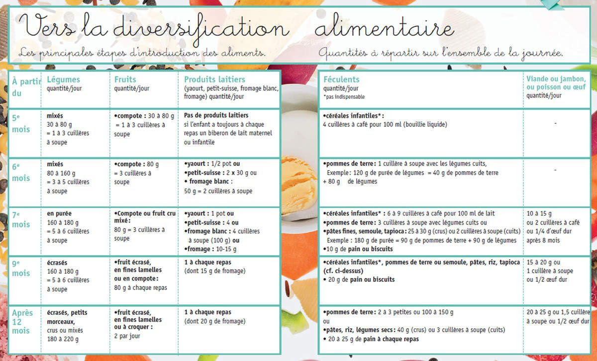 Exemple De Menu Bebe 6 Mois Le Meilleur Exemple
