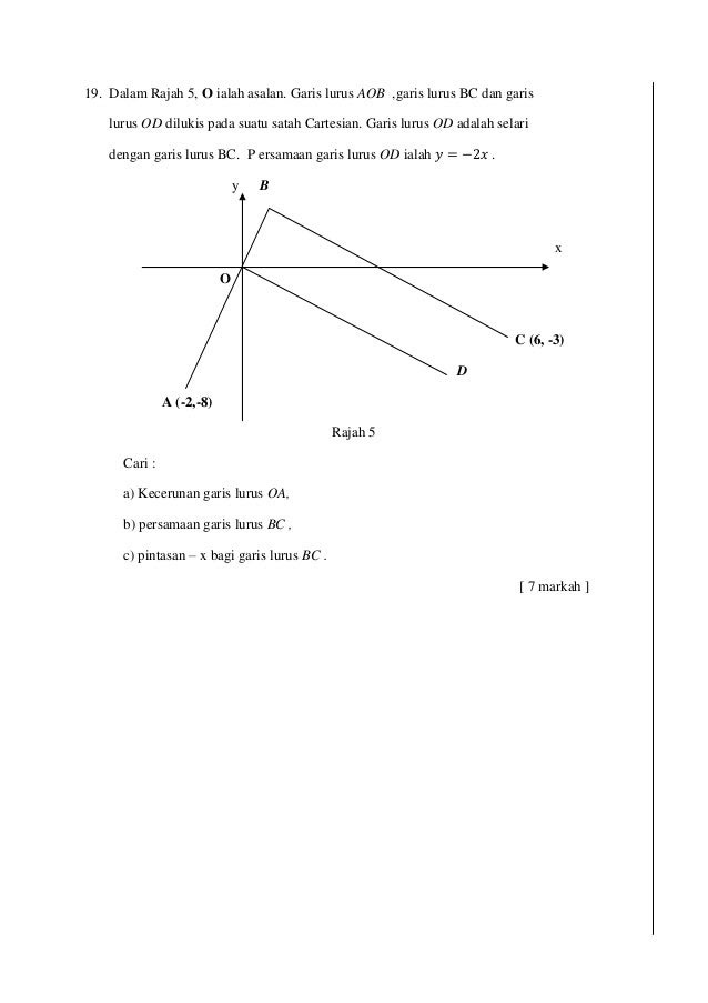 Soalan Matematik Pertengahan Tahun Tingkatan 5 - Lamaran R