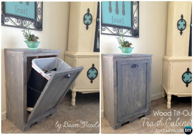 I installed the trash bins and measured for a face frame to hold the bins in place. Diy Trash Can Cabinet Projects Instructions