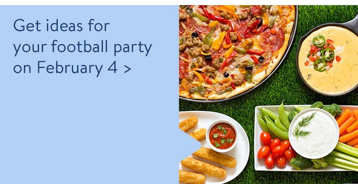 Get ideas for your football party on February 4th