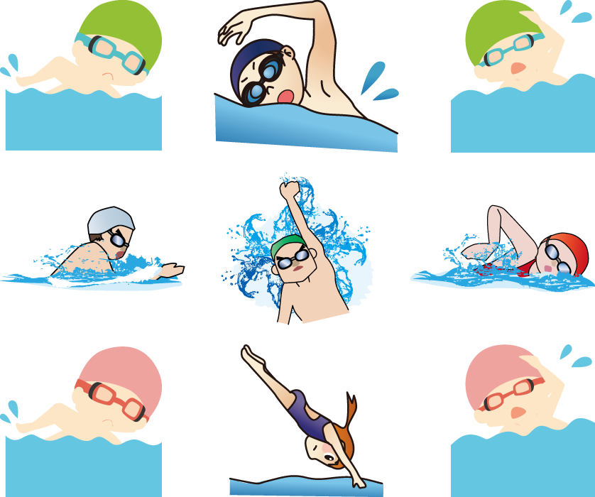 ディズニー画像のすべて 50 素晴らしい水泳 飛び込み イラスト