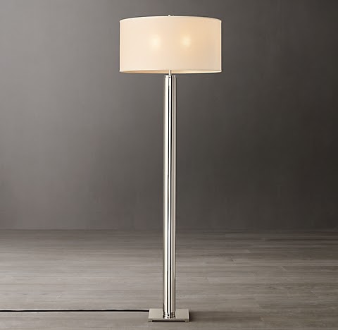 Intertek Floor Lamp / Pablo : Black floor lamp with shade.