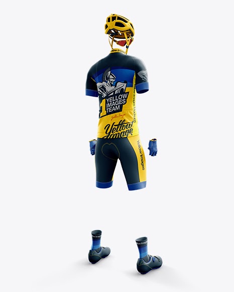 Download Mens Full Cycling Kit (Hero Back Shot) Jersey Mockup PSD ...
