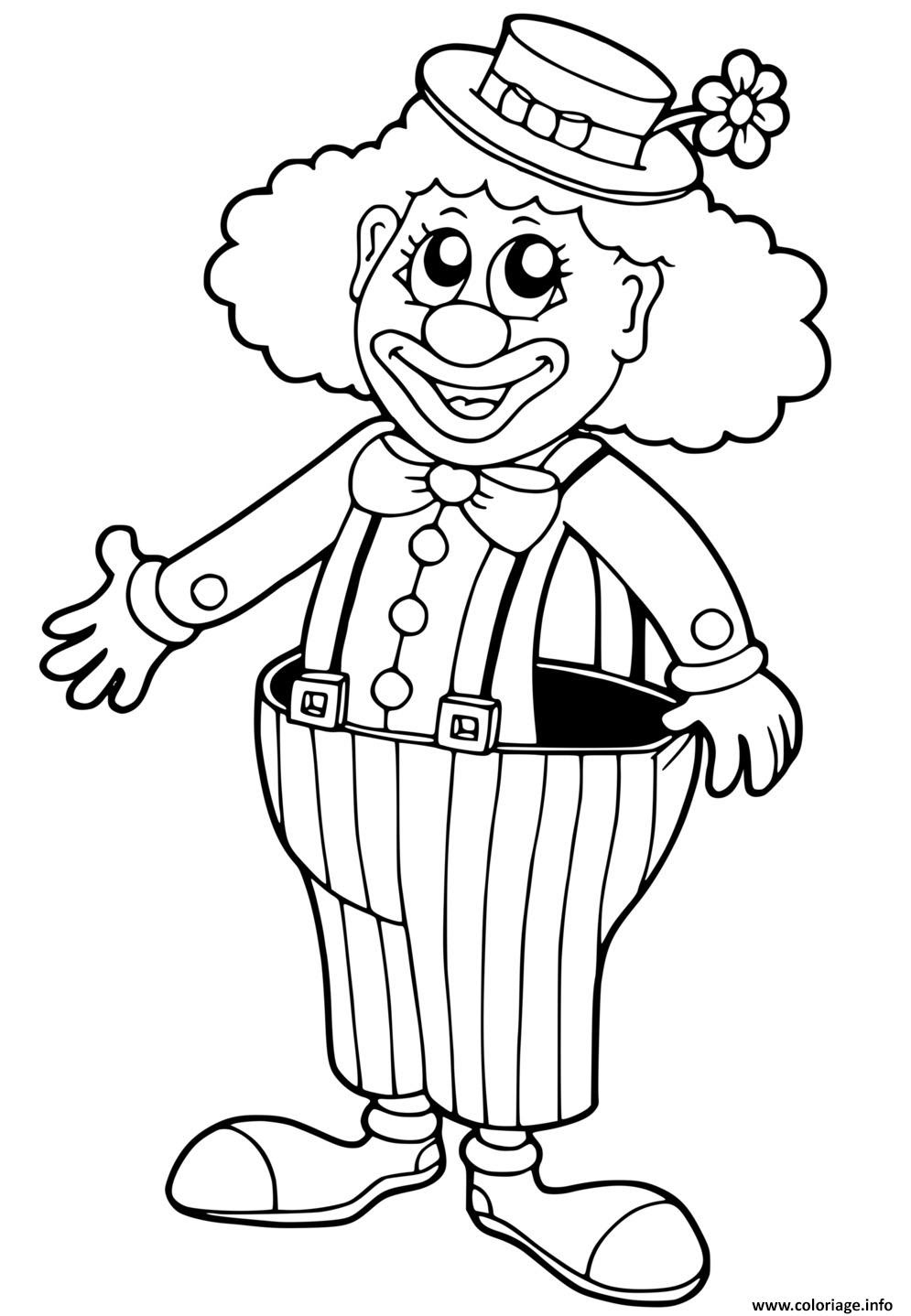 Drôle de vie dans la grande théière. Coloriage Clown Amusant Et Drole Jecolorie Com