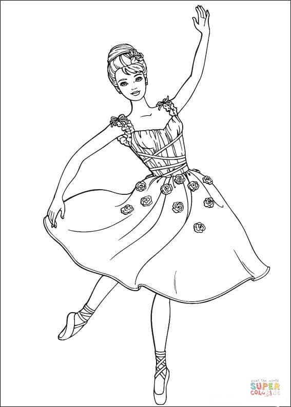 Click the ballet shoes coloring pages to view printable version or color it online compatible with ipad and android tablets. Barbie Is Dancing Coloring Page Free Printable Coloring Pages