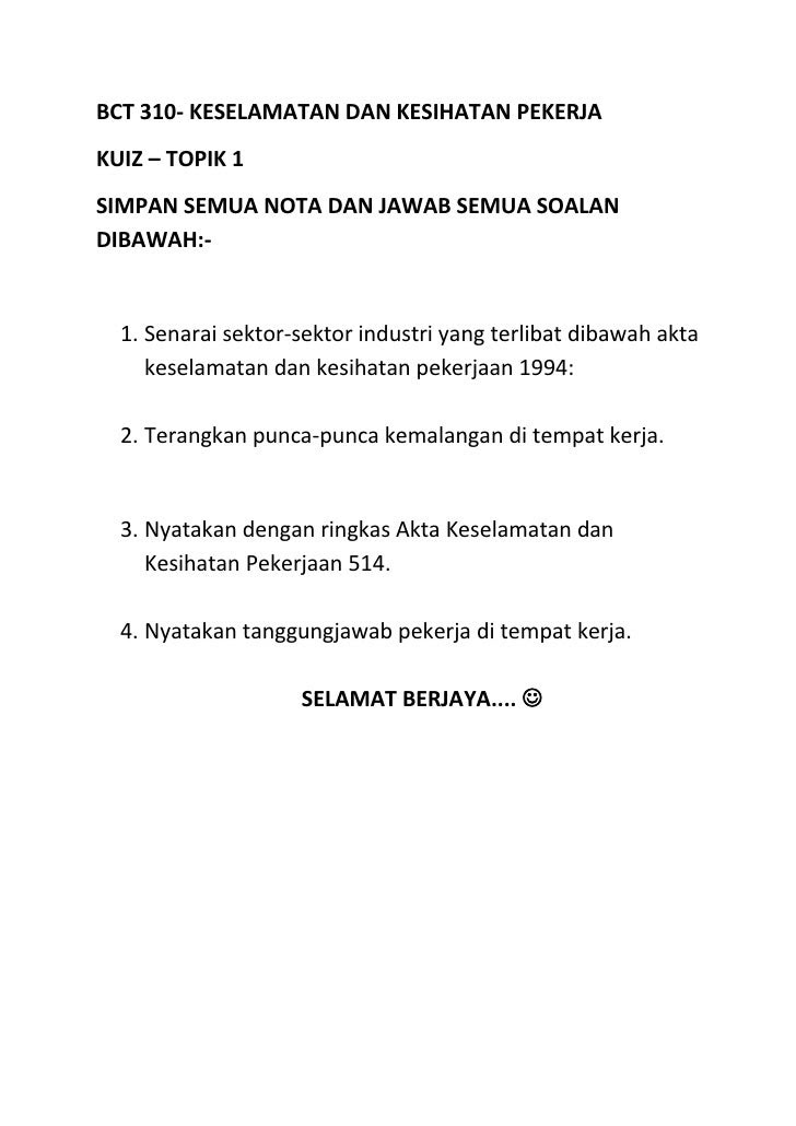 Contoh Soalan Kuiz Uji Minda - Selangor i