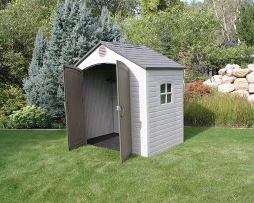 cheap garden sheds: Lifetime 8 x 5 ft. Out   door Storage Shed