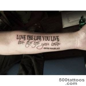 Arm Live The Life You Love Tattoo