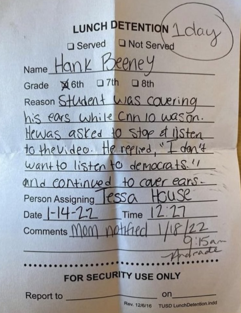 Detention slip