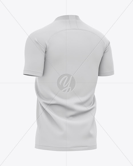 Download Download Men's Soccer V-Neck Jersey Mockup - Back Half ...