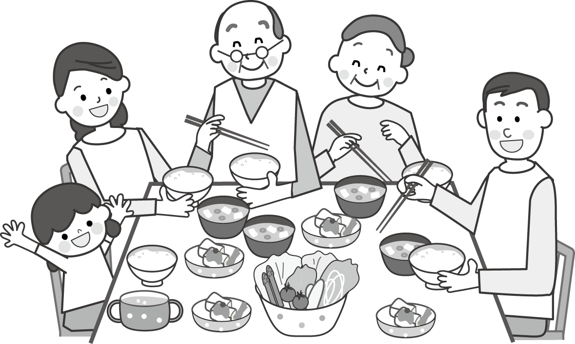 いらすとや 家族 食事 Hōmuaidea