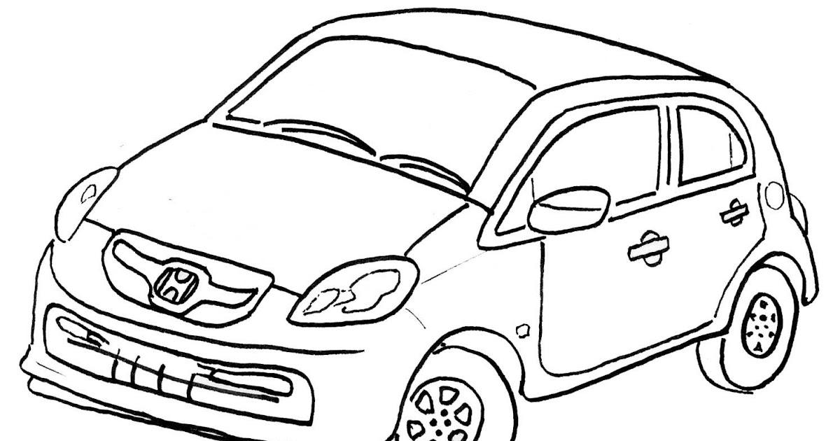  Sketsa Mobil  Honda