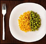 Peas and Corn on Plate