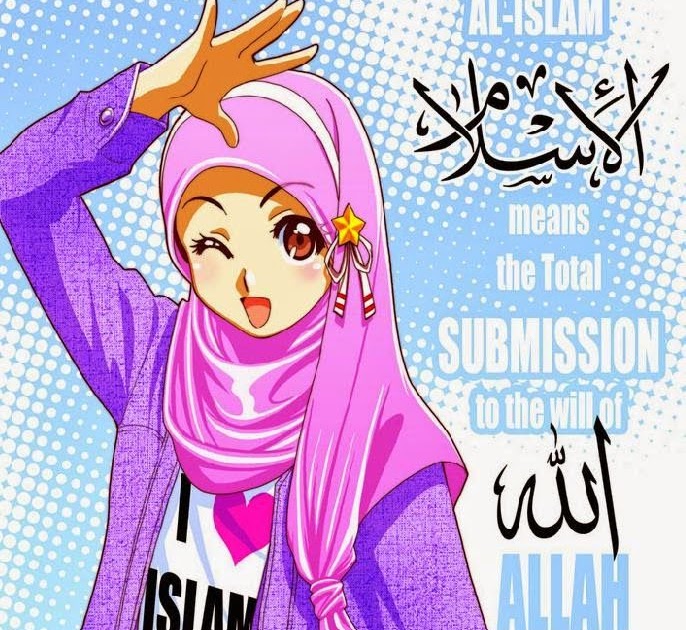 Download 66 Gambar Animasi  Muslimah  Ceria HD Terbaru  