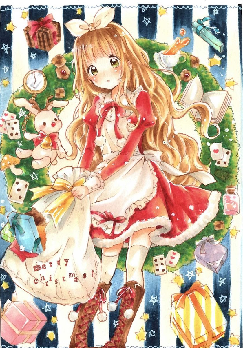 最高可愛い 女の子 イラスト クリスマス 日本のイラスト