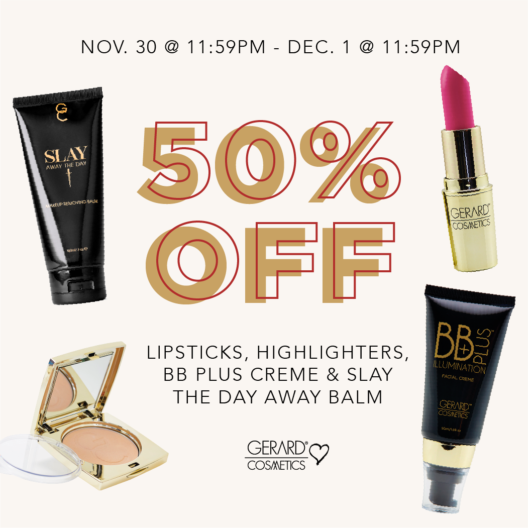 50% Off Lipsticks, Highlighters, BB Plus Creme & Slay All Day Away Balm