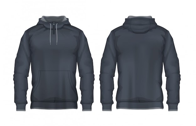 Download Mentahan Hoodie Polos Hitam - MOCKUP FRESH