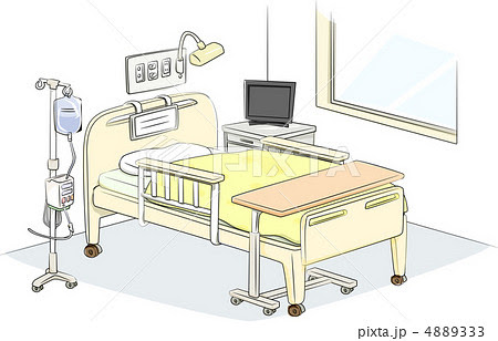 最高のイラスト画像 無料印刷可能病院 ベッド イラスト