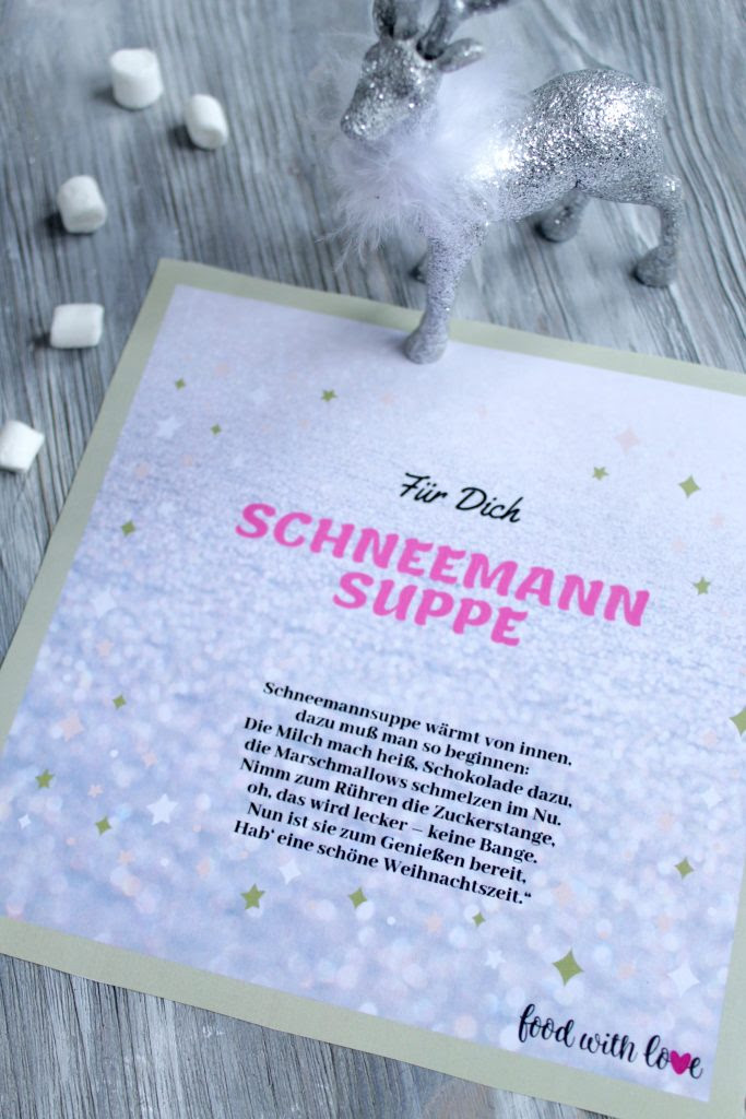 Hier findest du die richtigen worte für die weihnachtskarte als reim oder text. Snowman Soup Mit Etikettvorlage