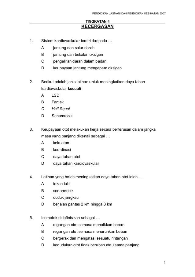 Contoh Soalan Kuiz Pertolongan Cemas - Soalan ah