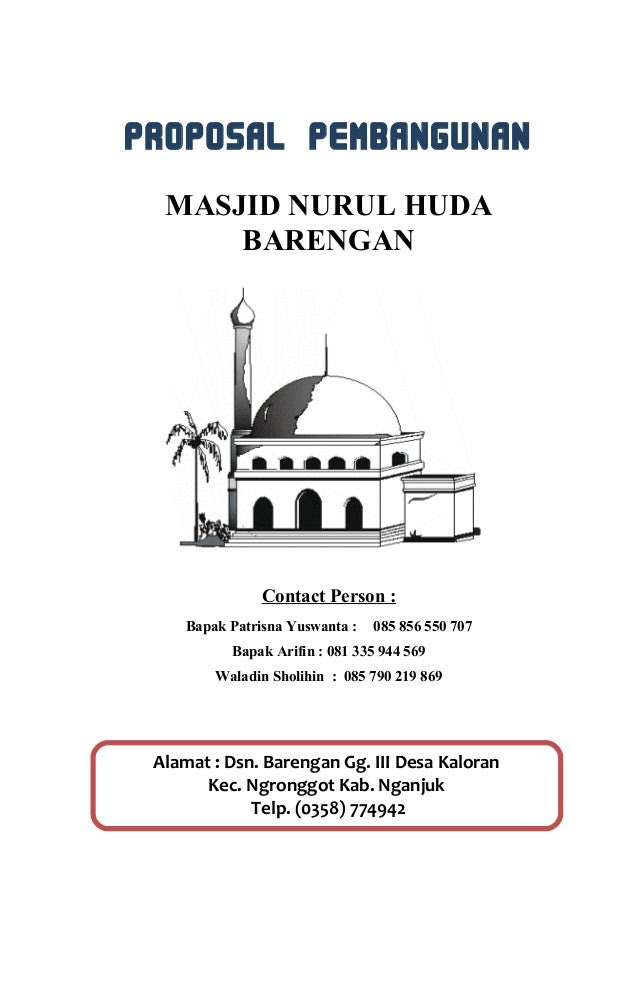 Contoh Cover Proposal Renovasi Masjid - Contoh Irit