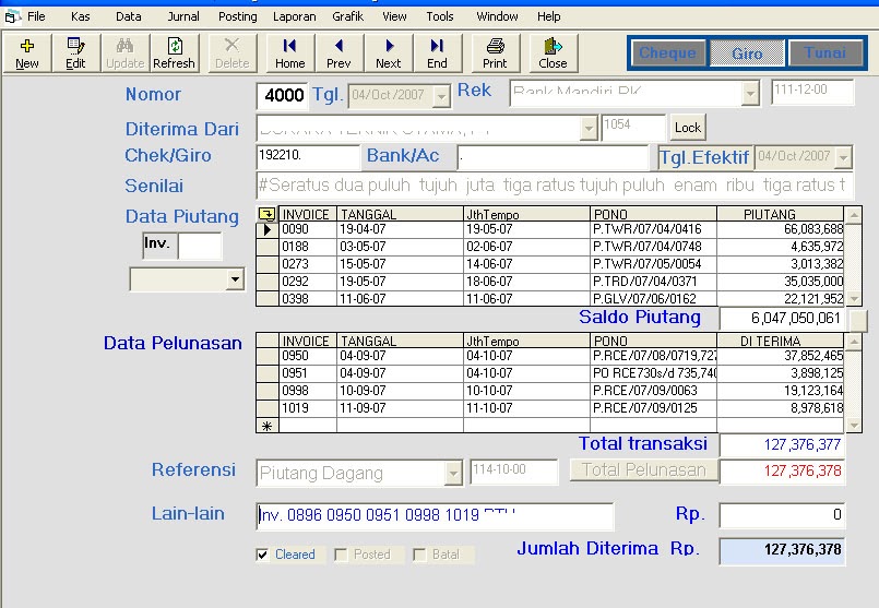 Contoh Cara Posting Jurnal Umum Ke Buku Besar - Police 11166