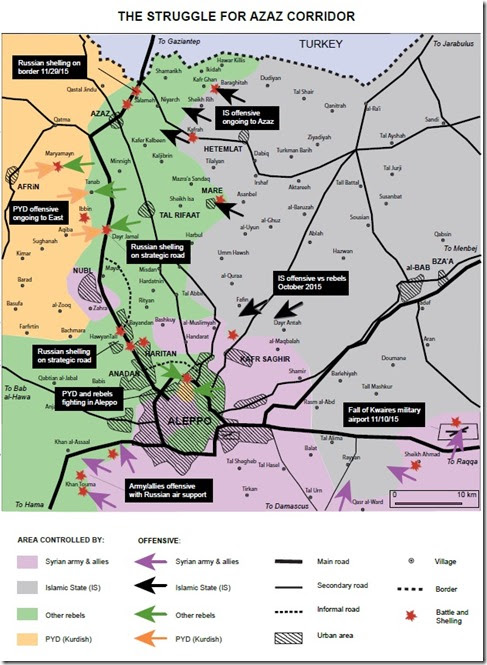 Aleppo-Noord - Militaire situatie - 4 - 12-12-2015