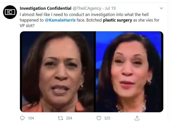 Kamala Harris then and now