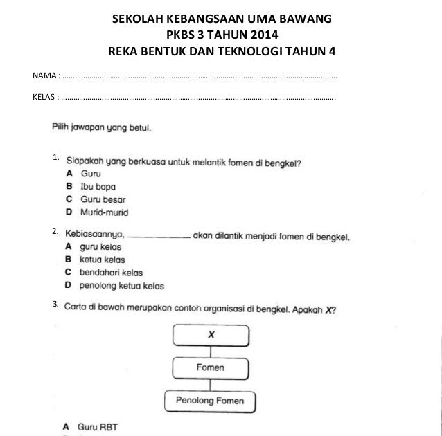 Soalan Rbt Tingkatan 3 - Kuora j