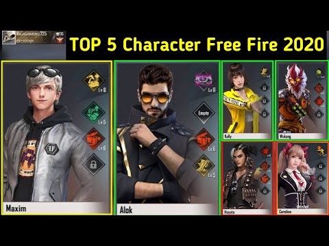 Top 5 Best Pro Character In Garena Free Fire 2020 Most Demanding Character In Free Fire 2020 Hindi