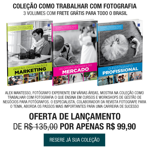 Coleção Como Trabalhar Com Fotografia em 3 volumes exclusivos com frete grátis para todo o Brasil