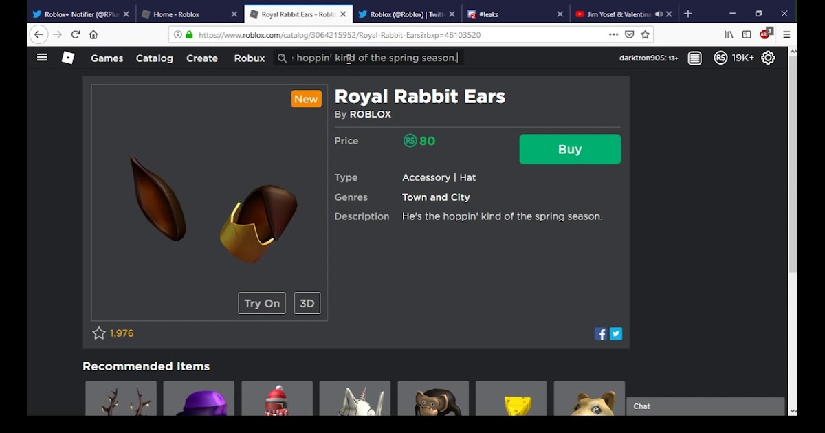 Bunny Ear Codes On Roblox - roblox yellow rain hat