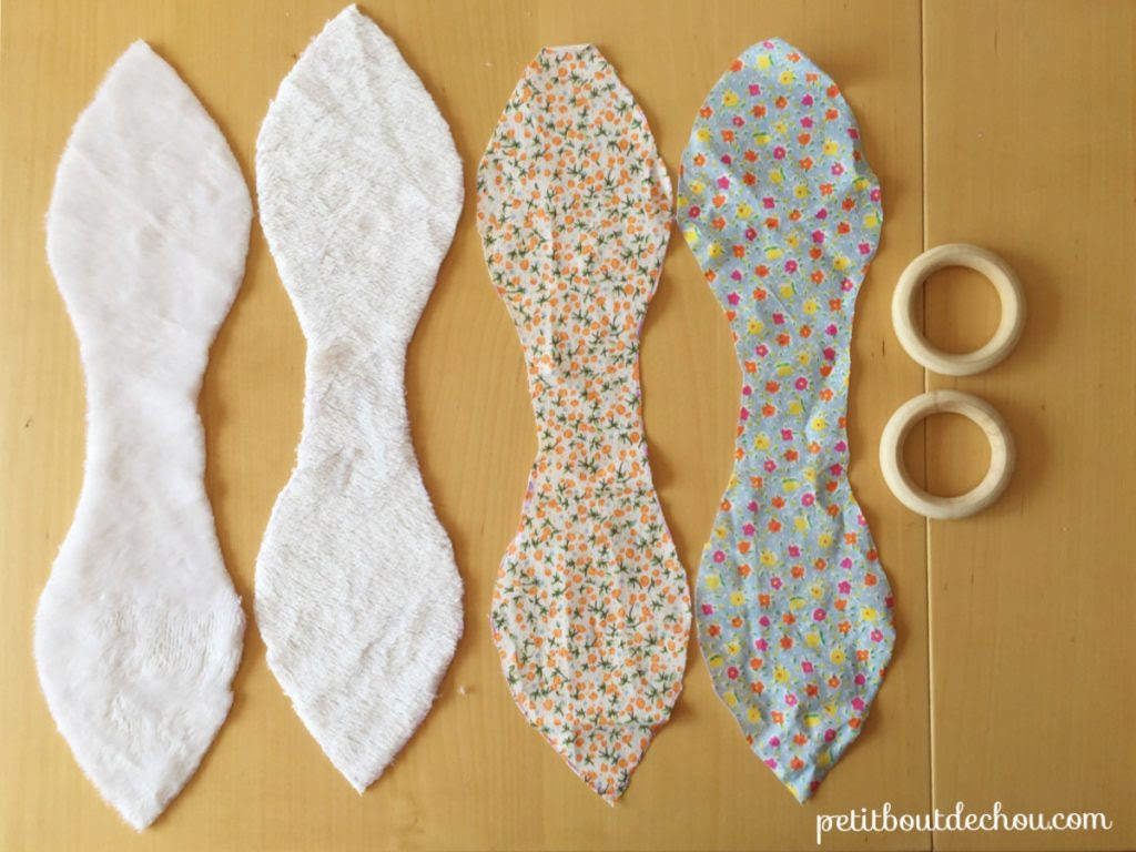 Form a pipe cleaner loop to sit on top of your head and twist other ends together. Diy Bunny Ears Baby Teething Rattle Petit Bout De Chou