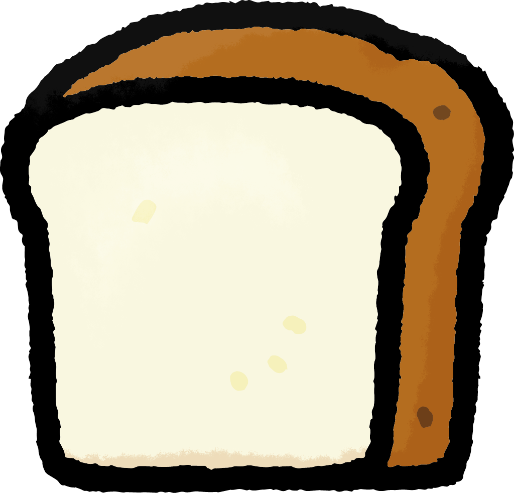 無料イラスト画像 綺麗なかわいい 食パン パン イラスト