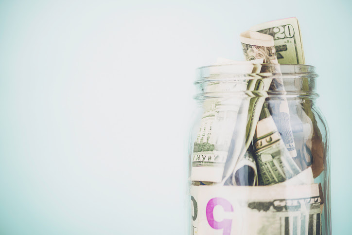 Money Saved in Mason Jar