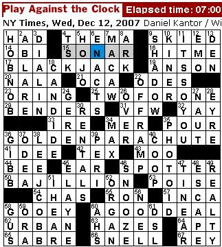 Rex Parker Does The Nyt Crossword Puzzle Wednesday Dec 12 07 Daniel Kantor