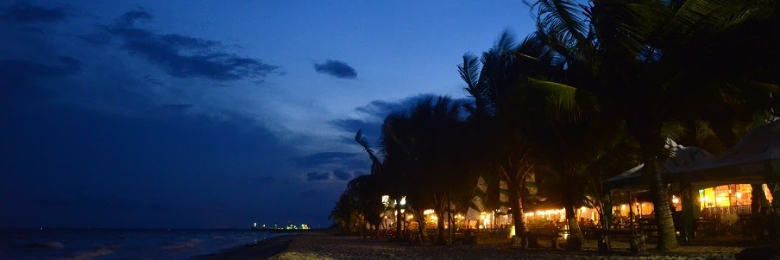 Gambar Pemandangan Pantai Malam Hari