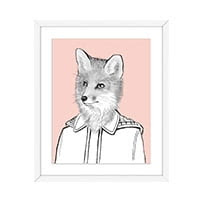 Novogratz Ms Fox decorative wall art in pink