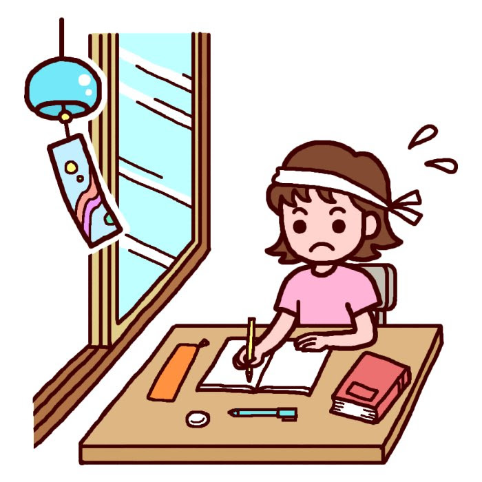 最高の夏休み 宿題 イラスト アニメ画像