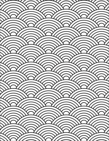 Japanese Wave Pattern Coloring Page Free Printable Coloring Pages