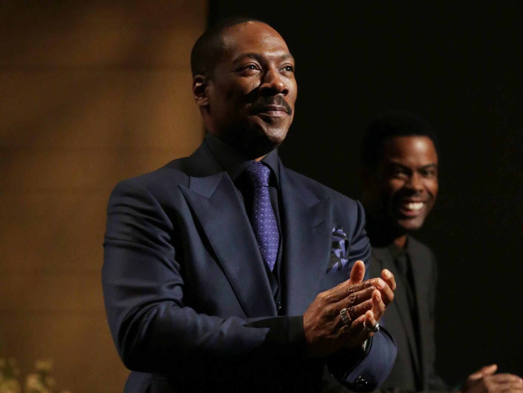 SATURDAY NIGHT LIVE 40TH ANNIVERSARY SPECIAL -- Pictured: Eddie Murphy during the Eddie Murphy Tribute on February 15, 2015 -- (Photo by: Chris Haston/NBC) ORG XMIT: Season:2015 [Via MerlinFTP Drop]