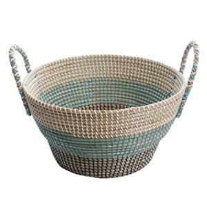 Woven colored basket set