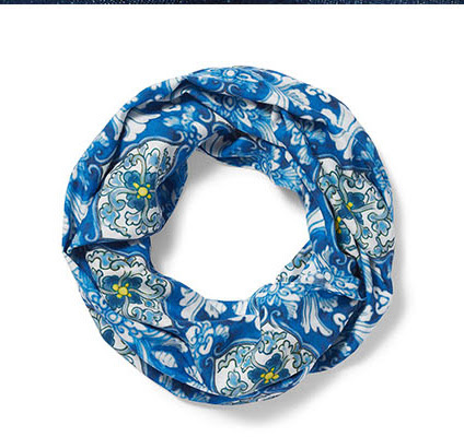 Stylized Flowers Infinity Scarf