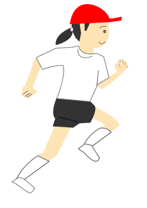 無料イラスト画像 綺麗な中学生 走っ てる イラスト 横